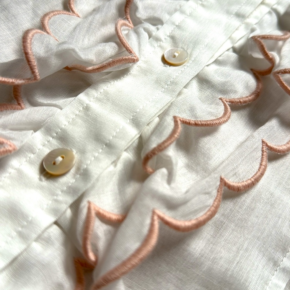 ZIMMERMAN “Jude” scallop frill blouse (Z3) - Picture 3 of 7